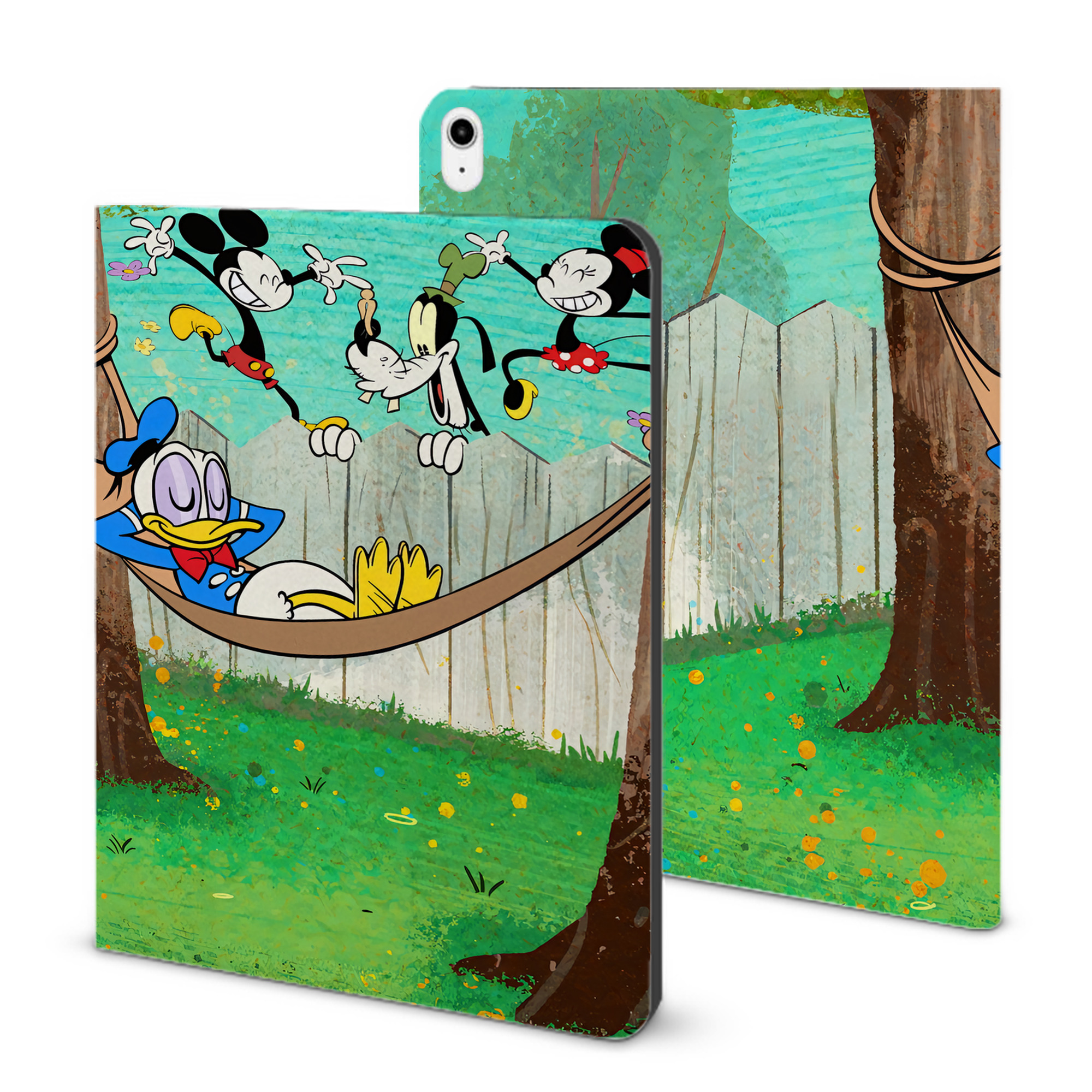 （画像用） ミッキーマウス Mickey Mouse IPadケース ペンホルダー付き ブックスタイルデザイン
